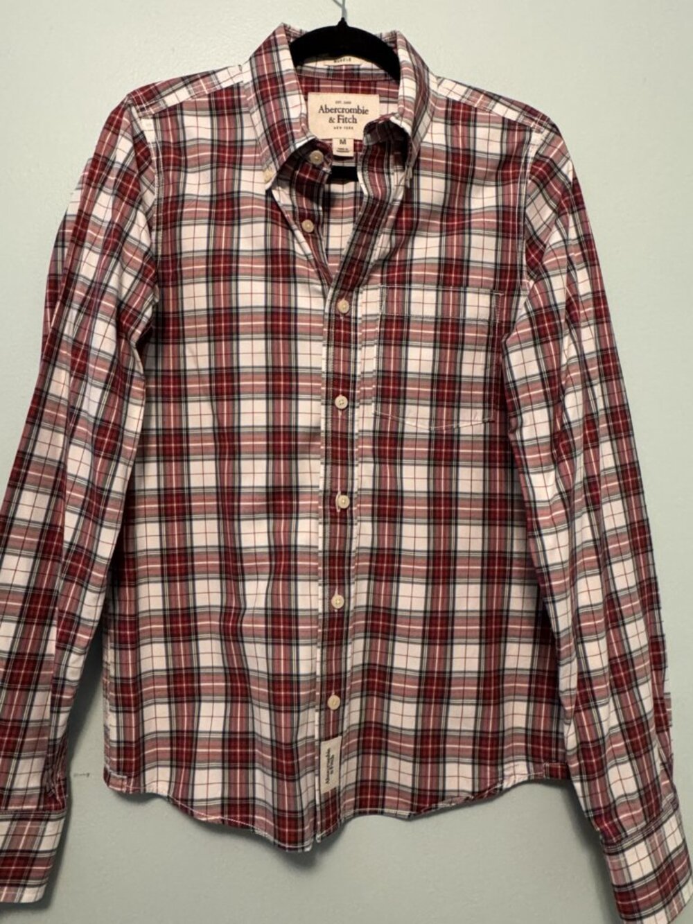 Abercrombie & Fitch Muscle Fit Plaid Button-Down Shirt | Size M - CL0451